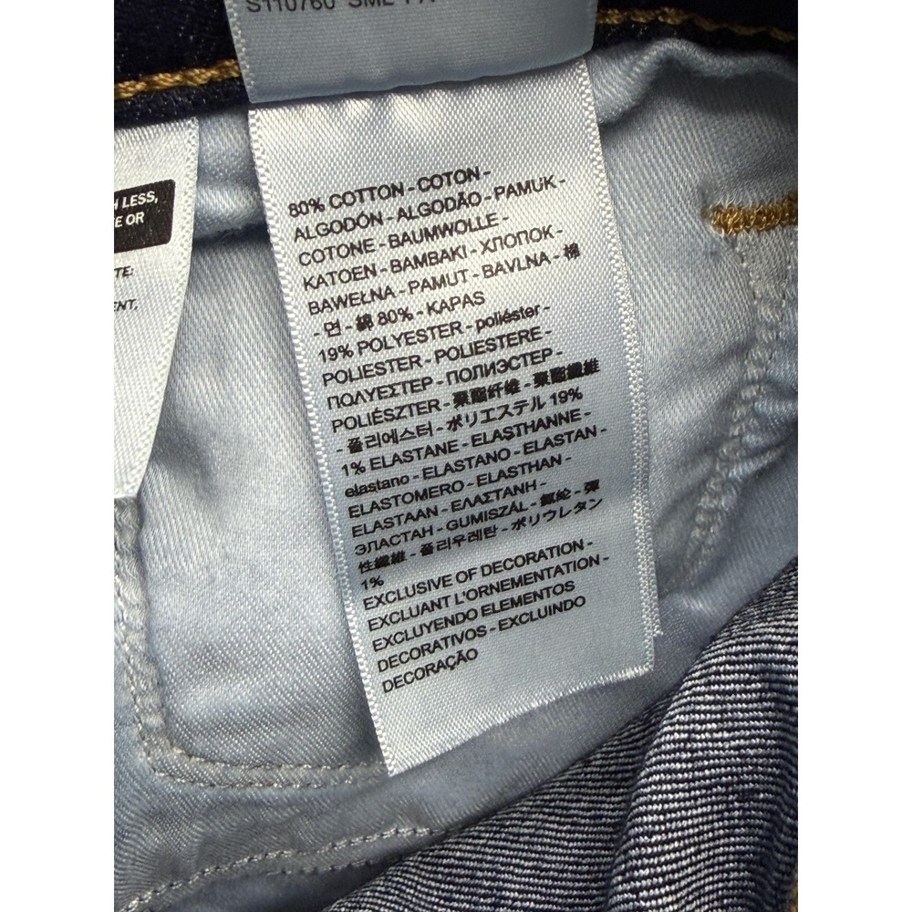 Levi's 314 Jeans Womens 27 Dark Wash Shaping Straight Measured 28x31 - Picture 8 of 9